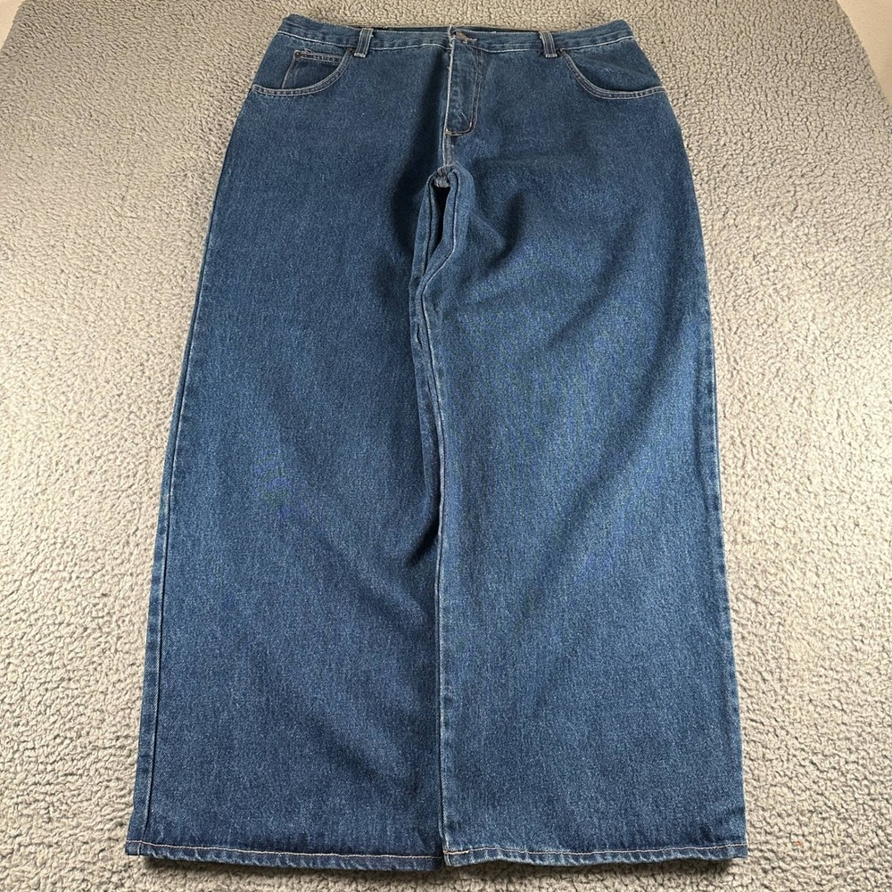 Vtg Solo Semore Jeans Mens 40(37 Fit) Baggy Wide Leg Blue Made in USA Skater